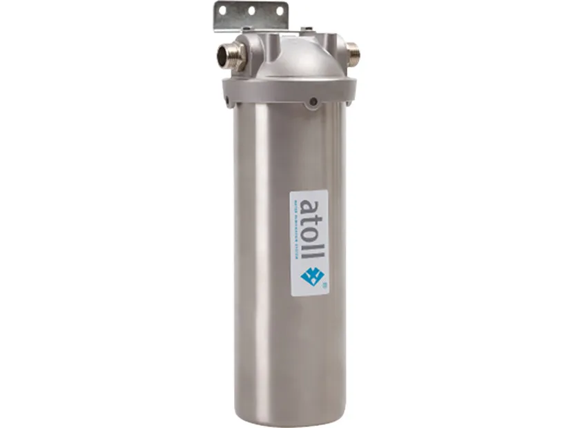Фильтр atoll I-11SM-p STD с механическим картриджем для горячей воды металл 10" 25 мк, крон. 1/2" в