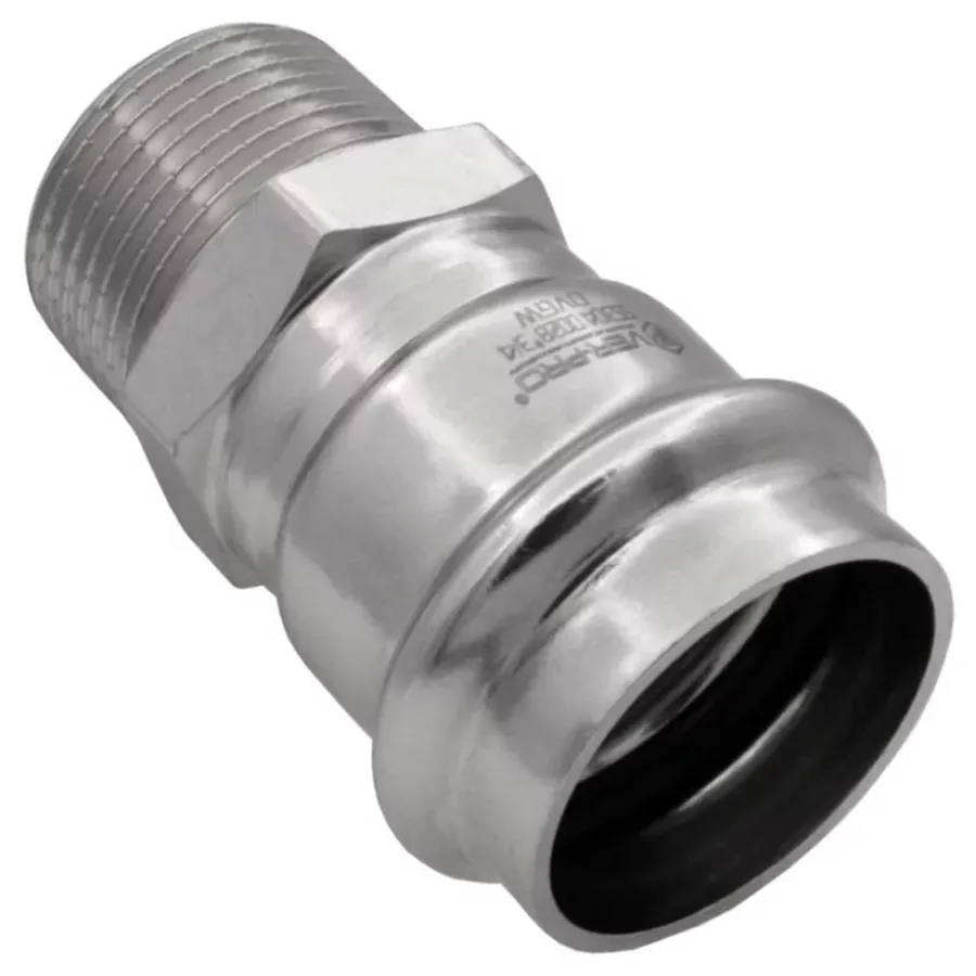 Соединитель VIEIR прямой нерж. сталь с нар.р. 22×1/2" VER-PRO (75/5)