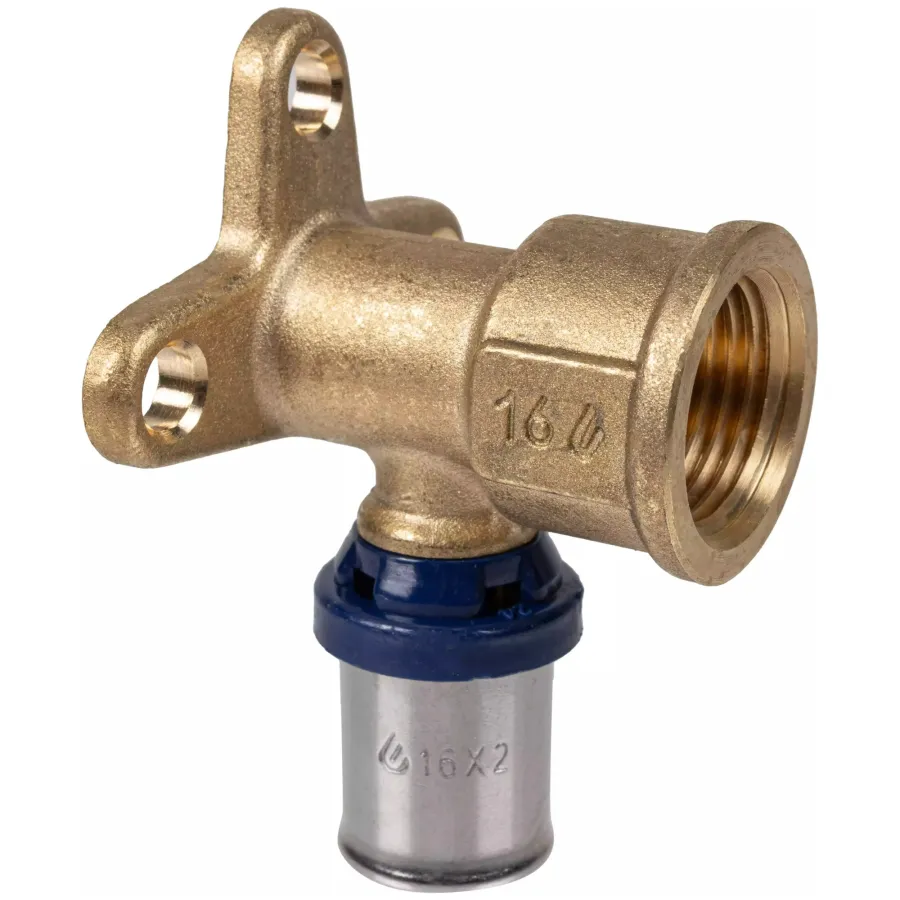 Водорозетка пресс для металлопластиковых труб Usystems MLC Plus под планку M 20-Rp1/2"ВР L-43мм