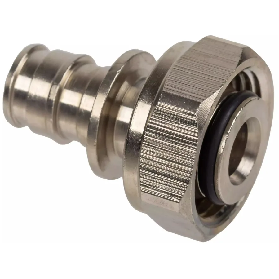 Штуцер Usystems с накидной гайкой латунный для труб PE-Xa 20-G3/4"НГ Евроконус, тип 2