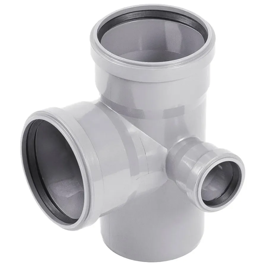 Крестовина ХЕМКОР двухплоскостная НПВХ ВК 110х110х50х87 мм, правая