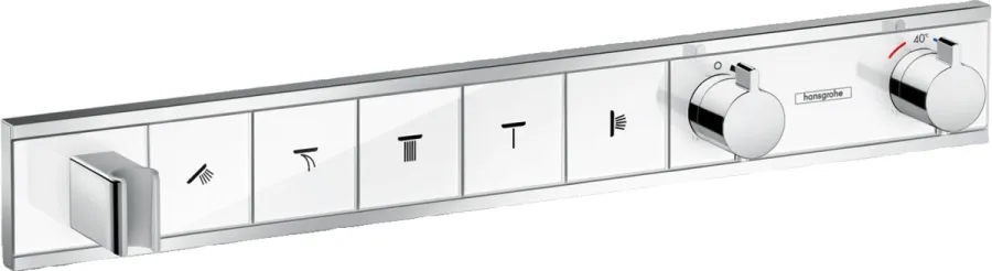 Hansgrohe 15358400 RainSelect Термостат, скрытого монтажа, для 5 потребителей, белый/хром
