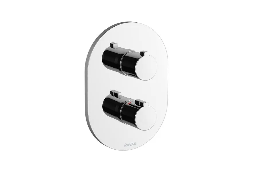 Смеситель для душа Ravak Chrome CR 063.00 с термостатом, с переключателем ванна/душ, хром (X070094)