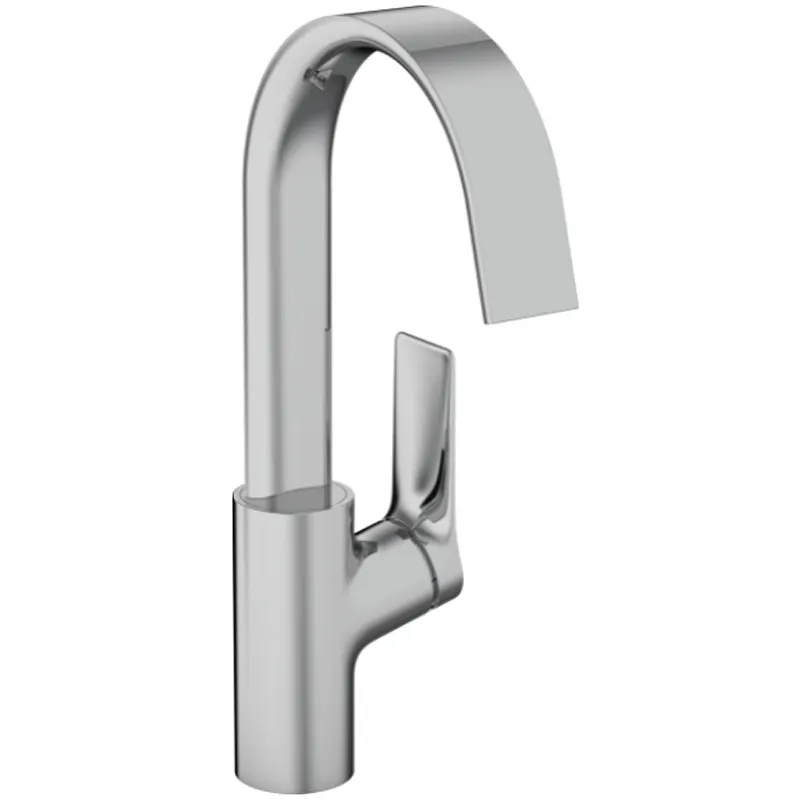 Смеситель для раковины Hansgrohe Vivenis, однорычажный, 210 с поворотным изливом, со сливным гарнитуром, хром (75030000)