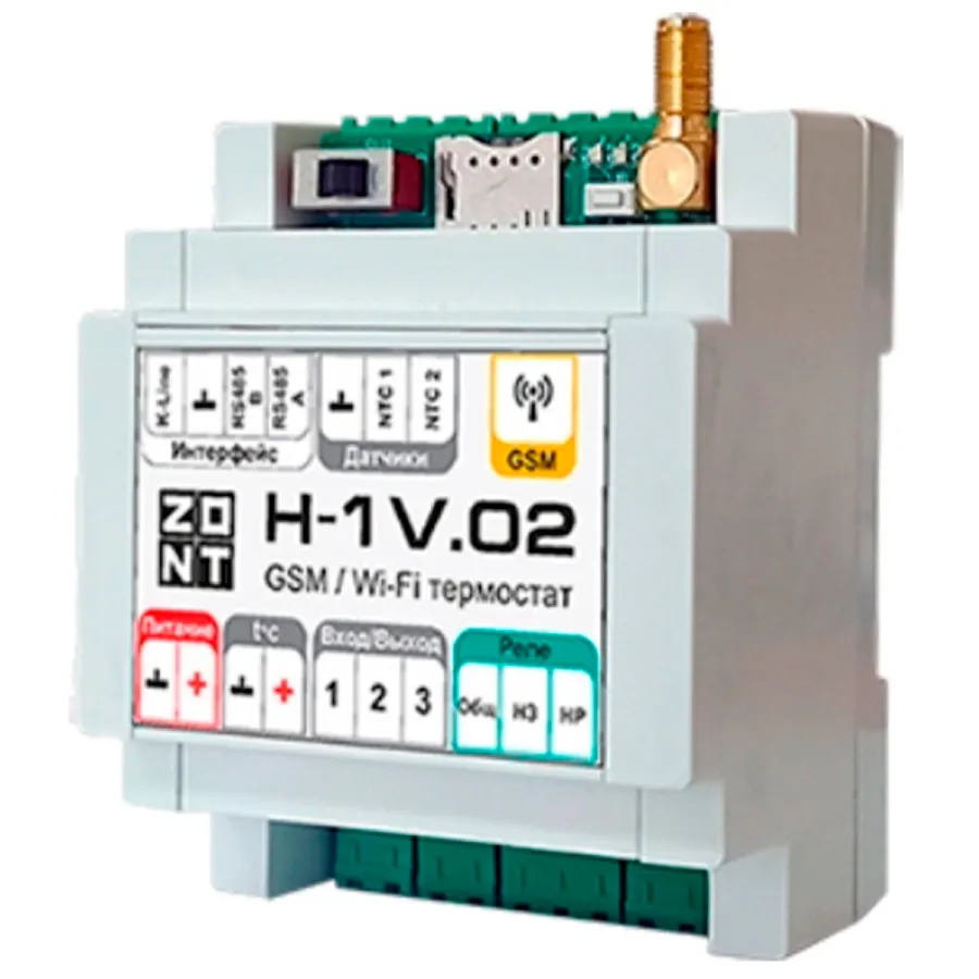 Контроллер ZONT H-1V.02 отопительный GSM / Wi-Fi