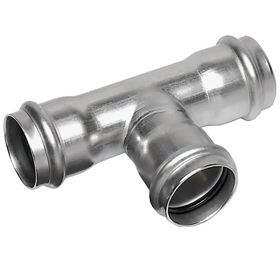 Тройник-пресс для нержавеющих труб Sanha NiroPress 316L ВПр, 18x15x18