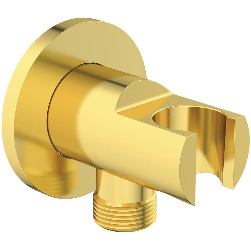 Шланговое подключение Ideal Standard Ideal Rain с держателем душевой лейки, шлифованное золото (BC807A2)
