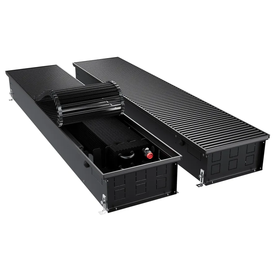 Конвектор внутрипольный Royal Thermo ATRIUM TURBO-150/300/2700-DG-U-BL