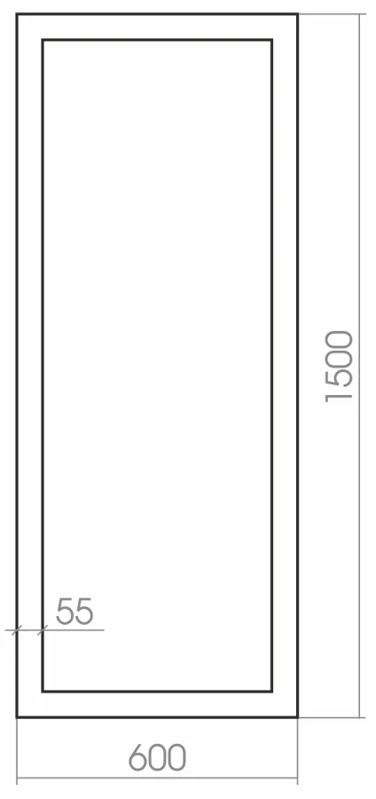 Зеркало Azario Монреаль 600х1500 напольное, Венге (ФР-00001409)
