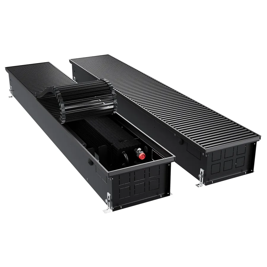Конвектор внутрипольный Royal Thermo ATRIUM TURBO-150/250/2800-DG-U-BL