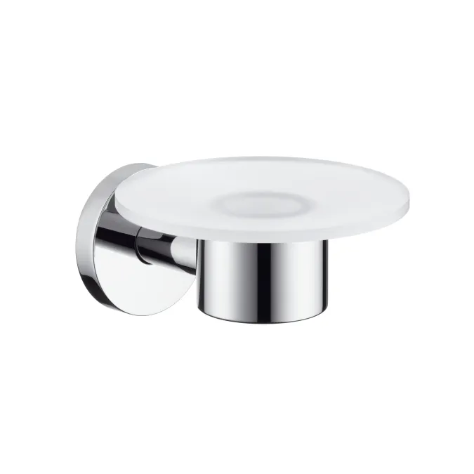 Мыльница стеклянная Hansgrohe Logis с держателем, хром (40515000)