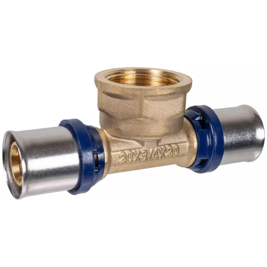 Тройник пресс для металлопластиковых труб Usystems MLC Plus 20-Rp3/4"ВР-20