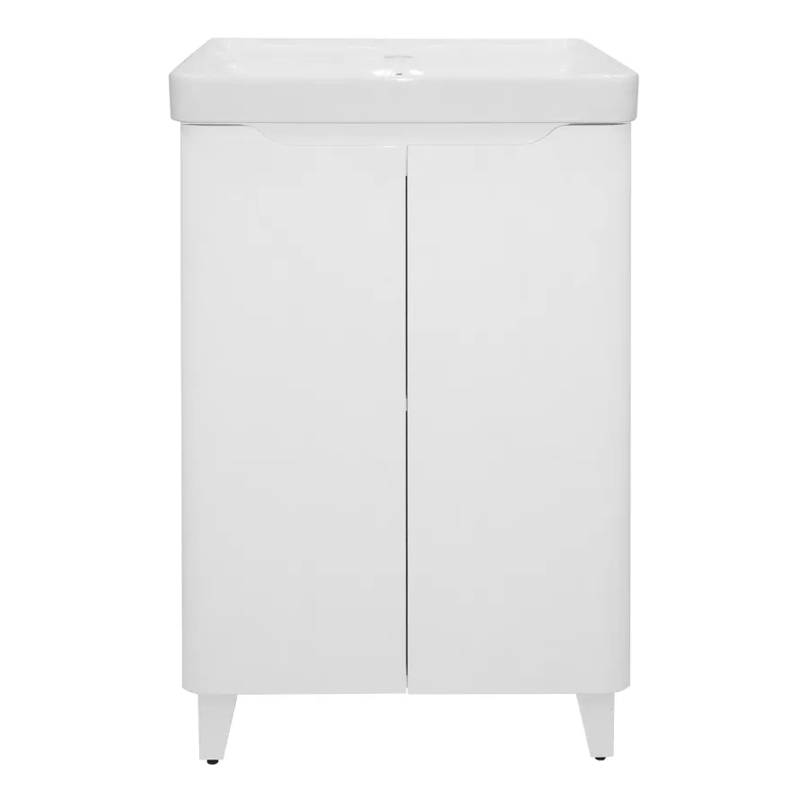 Комплект Аzario Тумба LOTOS 50 Н 500х475х880 напольная, с раковиной Monte 50, белый глянцевый (CS00094663)