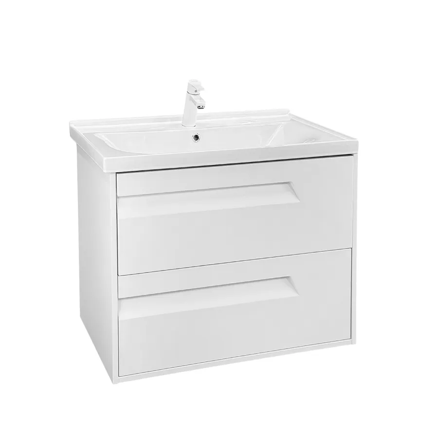 Тумба подвесная Azario Элегия 80/2 с раковиной Монте Нео 80 CS00106443