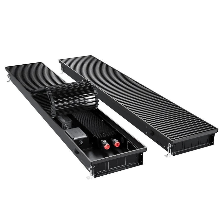 Конвектор внутрипольный Royal Thermo ATRIUM TURBO-80/250/2600-DG-U-BL