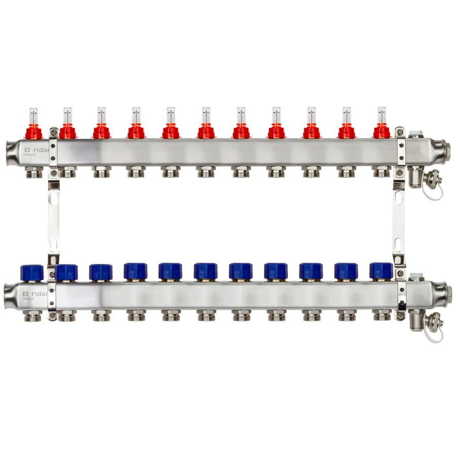 Комплект коллекторов РИДАН SSM-11RF set с расход.,кроншт.,руч.воздух.,слив.кран. и торц.заглуш.