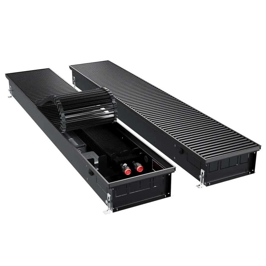 Конвектор внутрипольный Royal Thermo ATRIUM TURBO-110/250/2900-DG-U-BL