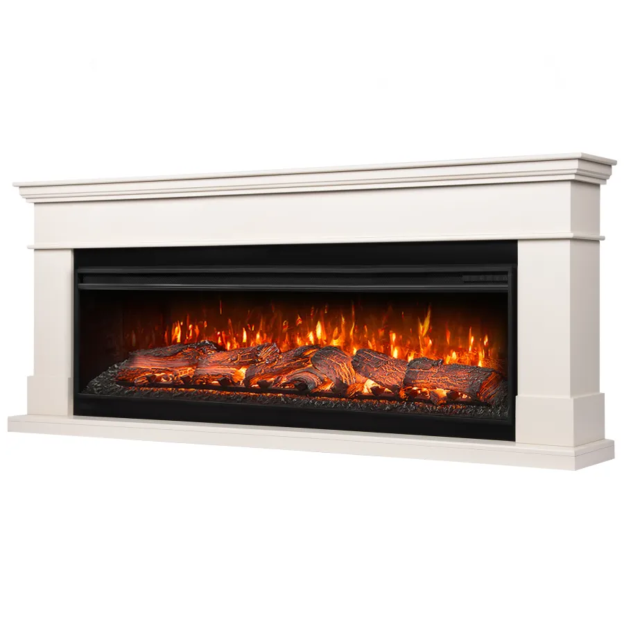 Каминокомплект: Очаг Royal Thermo Aurora RTFP/P-AR60LS, портал California 60 IV, молочный