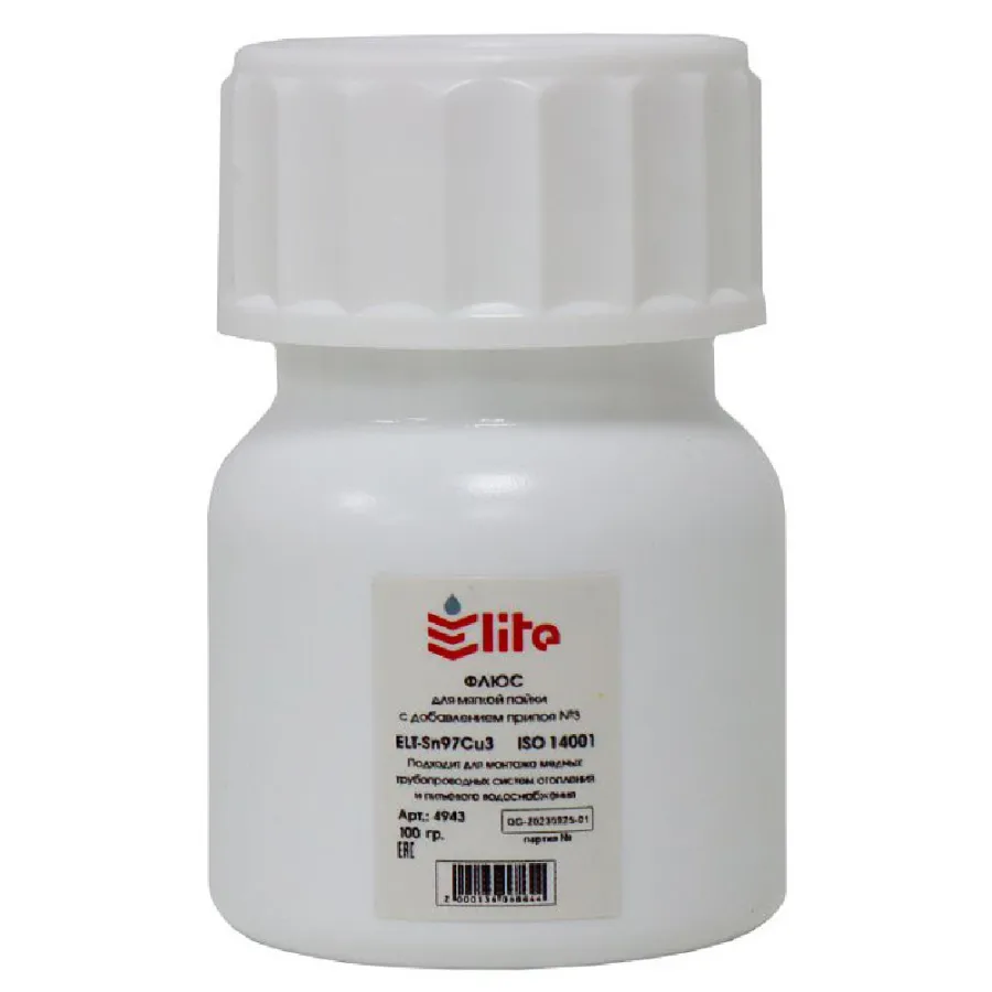 Флюс для мягкой пайки 100 гр ELT-Sn97Cu3