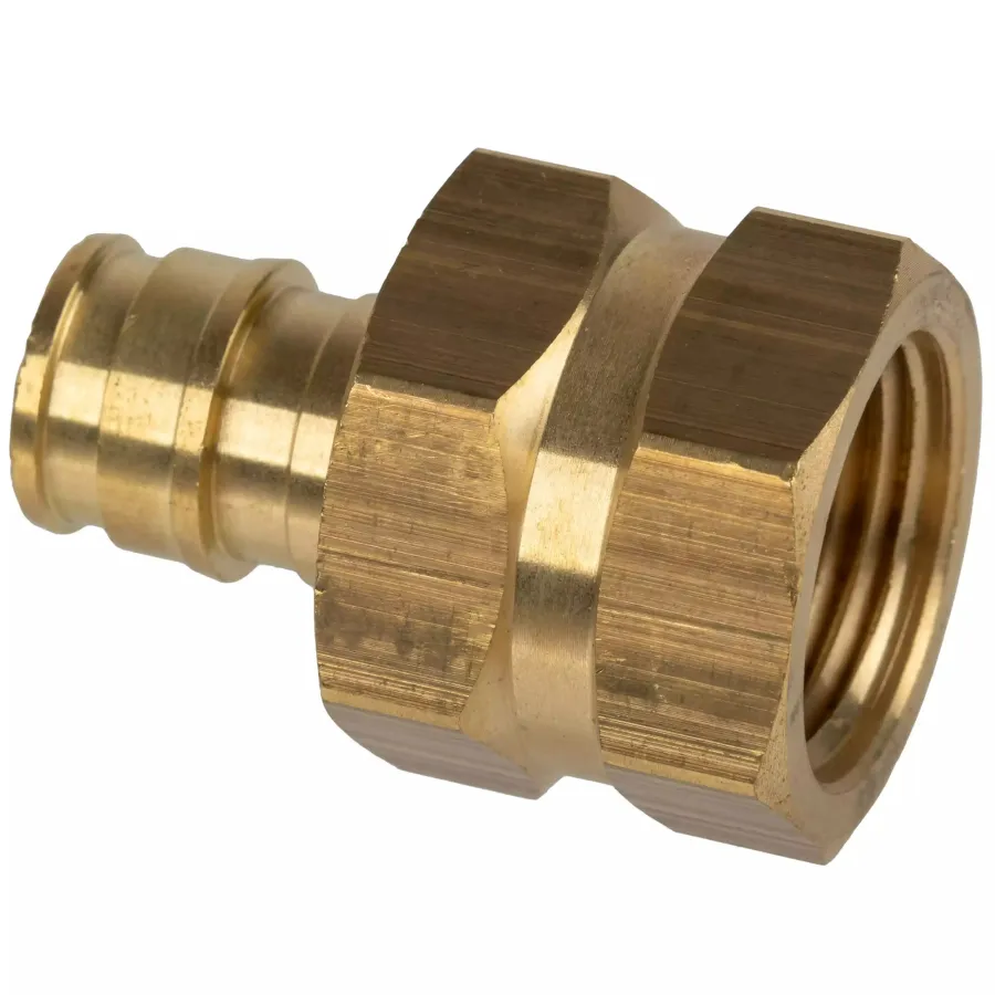 Штуцер Usystems с внутренней резьбой латунный для труб PE-Xa 16-Rp1/2"ВР, тип 1