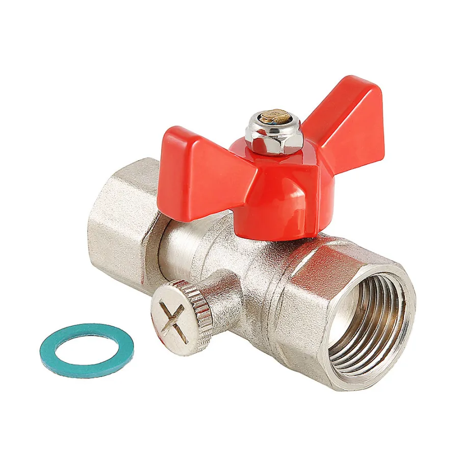 Кран шар. Valtec VT.807.N.0402 для подключения манометра ВР 1/2"х1/4"