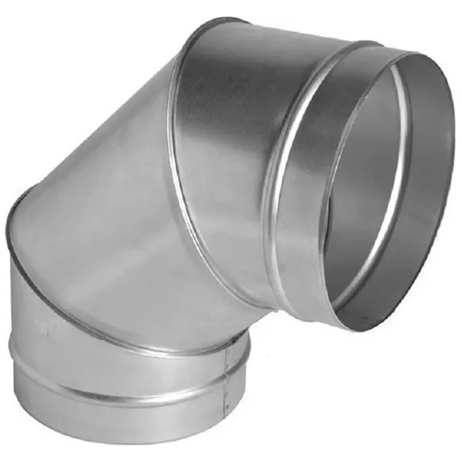 Отвод круглого сечения оц. 0,50 Ф125-90-125