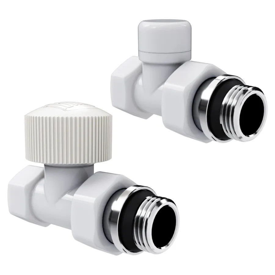 Набор термостатический прямой Royal Thermo Design 1/2"М30х1,5 (Белый)
