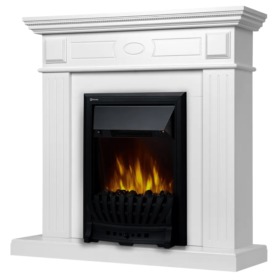 Каминокомплект: Очаг Electrolux Classic EFP/P-1020LS, портал Bianco Classic белый
