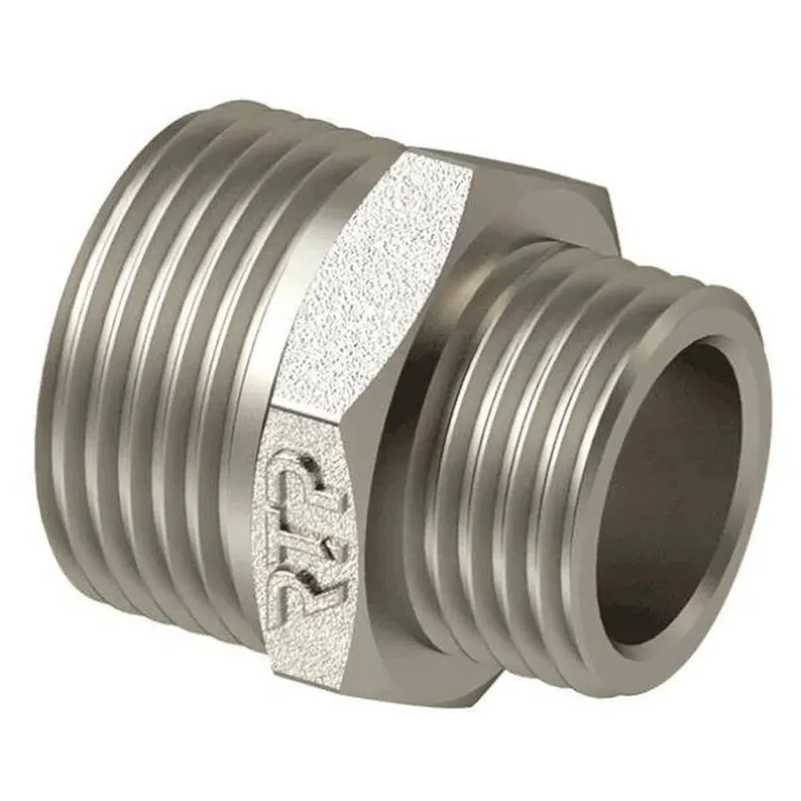 Ниппель-переходник НН наружная резьба 1/2"х 3/8" (25106) уп 10 шт