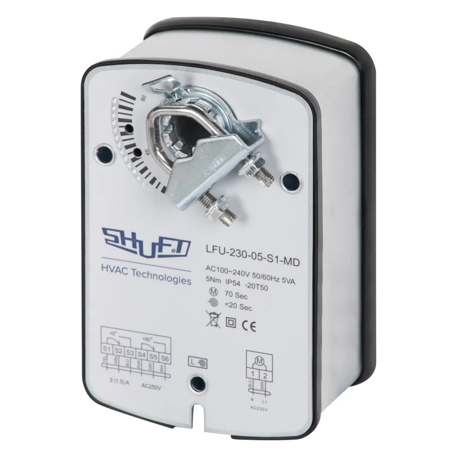 Электропривод с возвратной пружиной SHUFT LFU-230-05-S1-MD