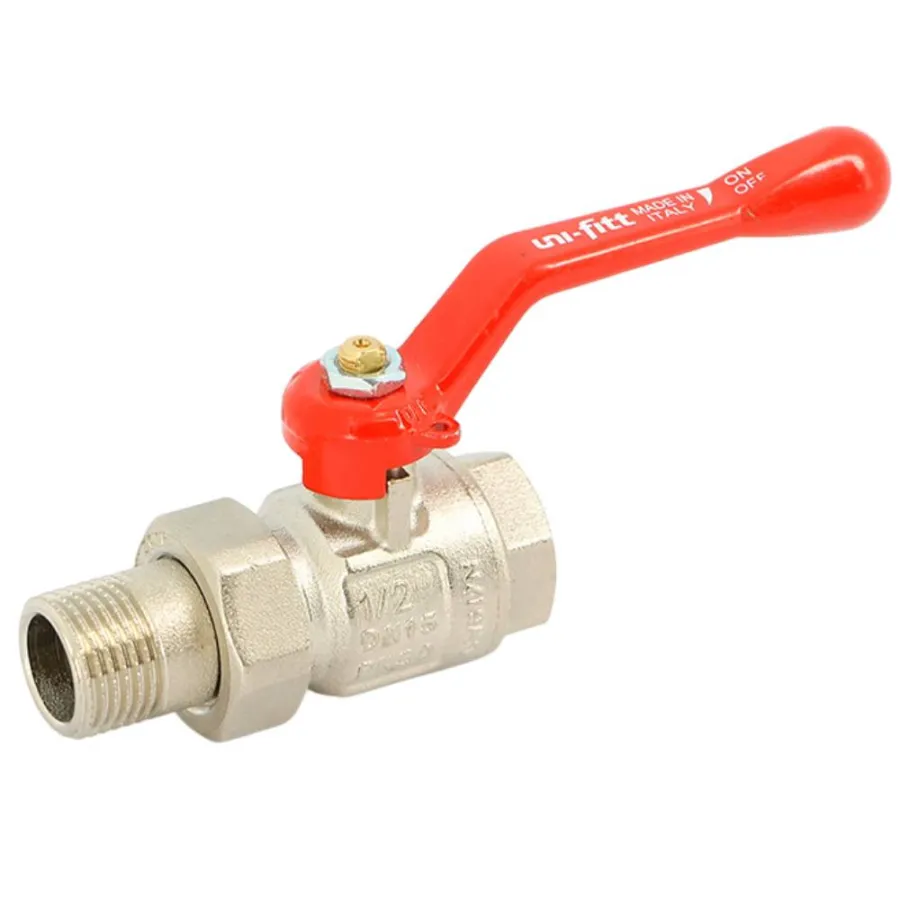 Кран Uni-Fitt НВ 1/2" с разъемным соединением, полнопроходной, ручка ETALON