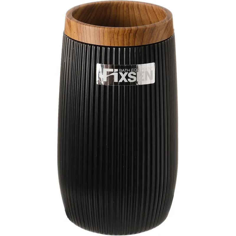 Стакан для зубных щеток Fixsen Black Boom пластик, черный (FX-411-3)