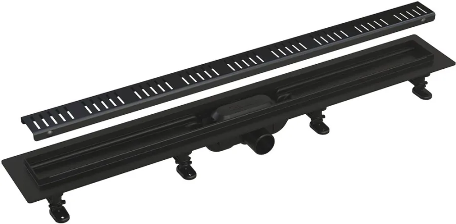 Душевой лоток Alcadrain Simple с черной матовой решеткой (APZ10BLACK-750M)