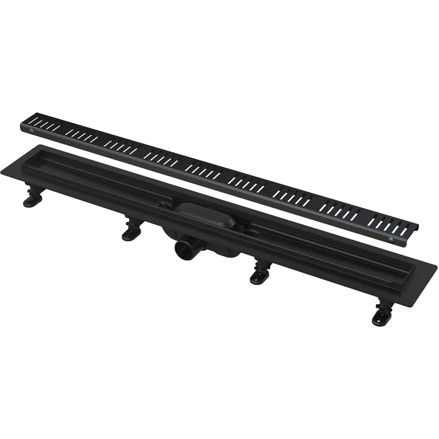 Душевой лоток Alcadrain с черной матовой решеткой (APZ10BLACK-550M)