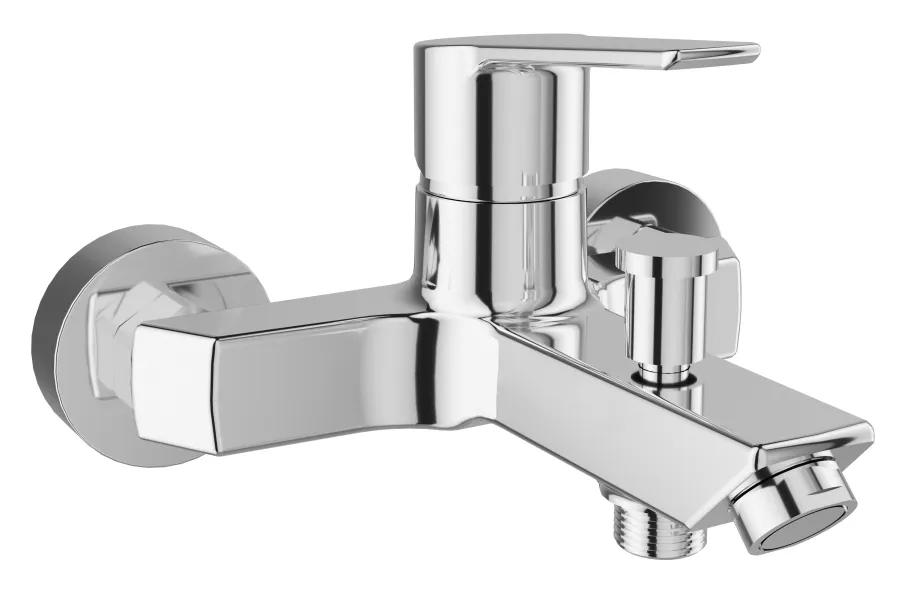 Смеситель AZARIO Энзо для ванны с коротким изливом, хром (AZ-15710501)