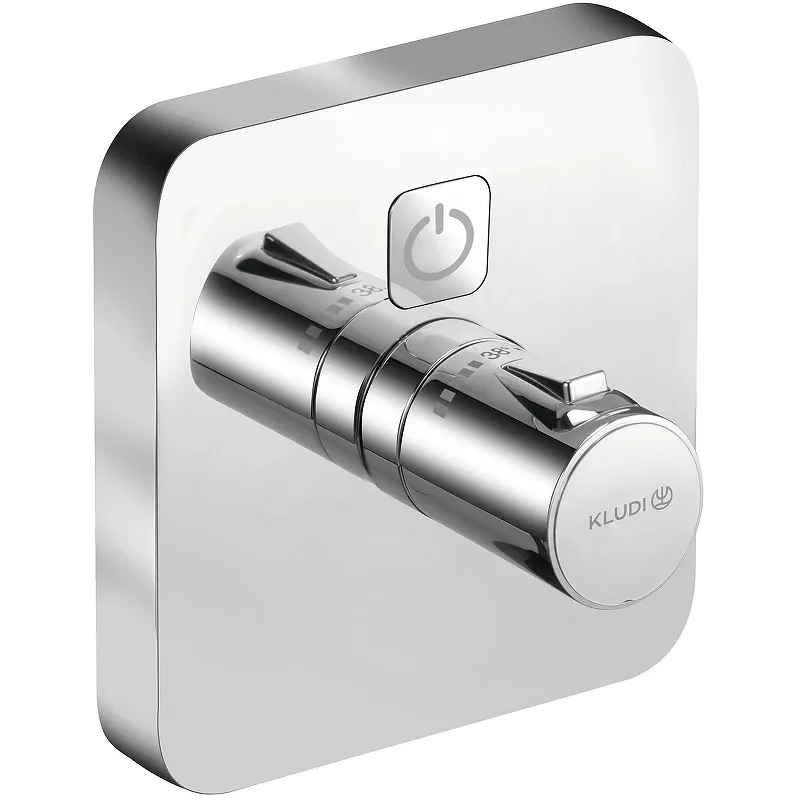 Смеситель для душа Kludi Push внешняя часть, с термостатом, хром (389010538)