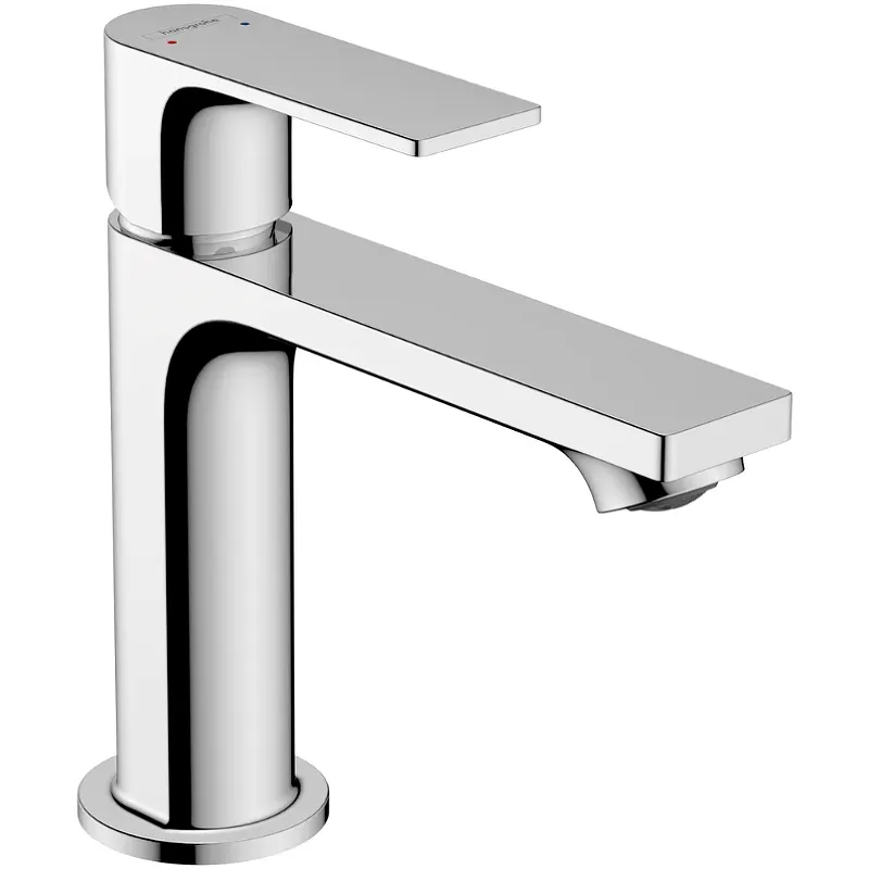 Смеситель для раковины Hansgrohe Rebris E со сливным гарнитуром, керамический картридж, хром (72557000)