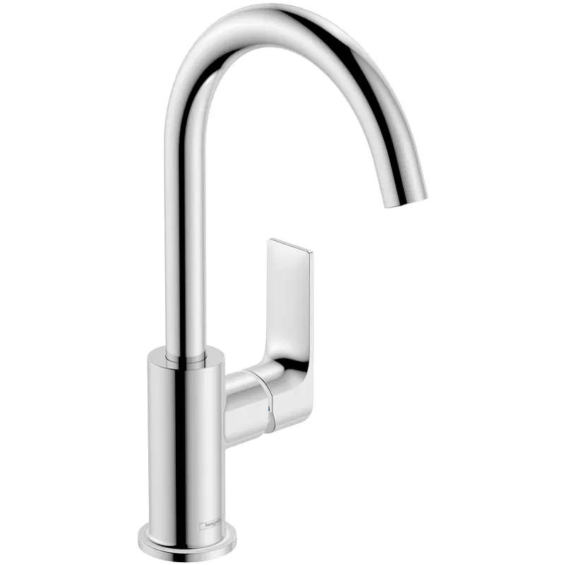 Смеситель для раковины Hansgrohe Rebris E со сливным гарнитуром, керамический картридж, хром (72576000)