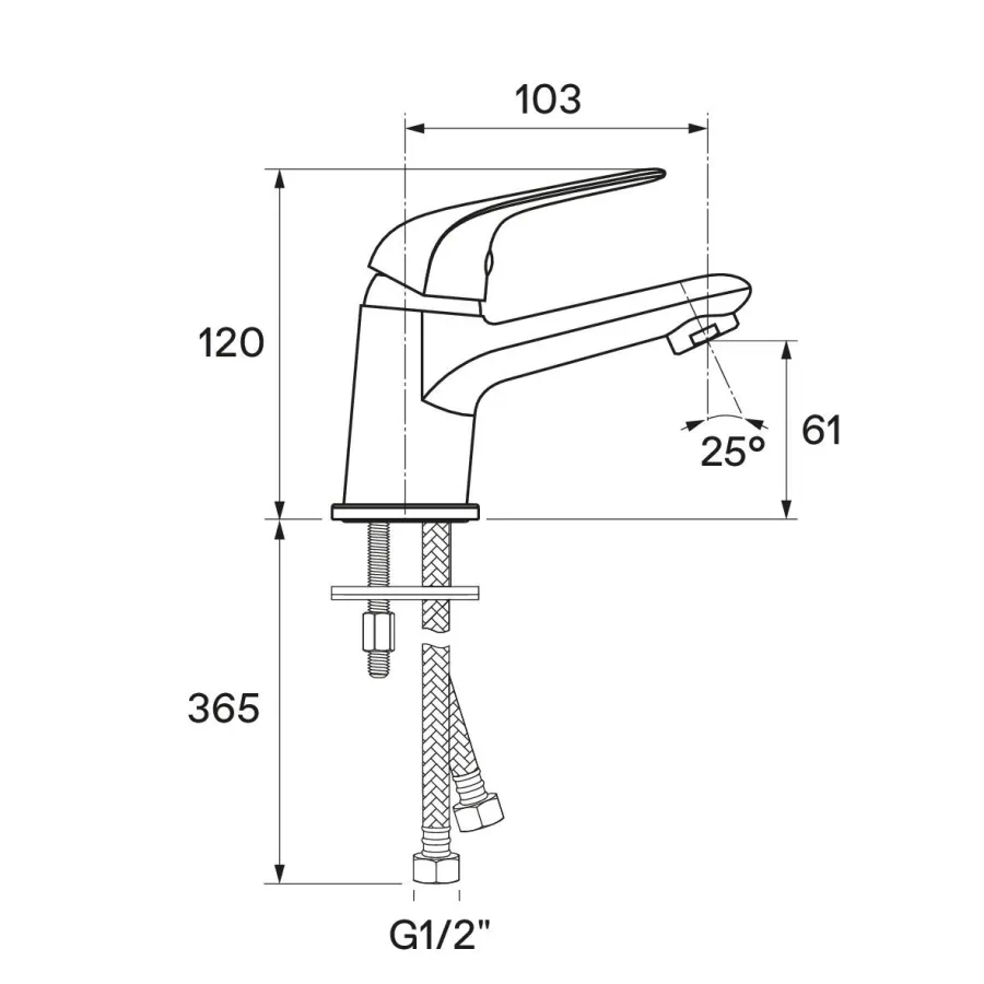 Смеситель для раковины Santek Нико керамический картридж, хром (WH5A02005C001)