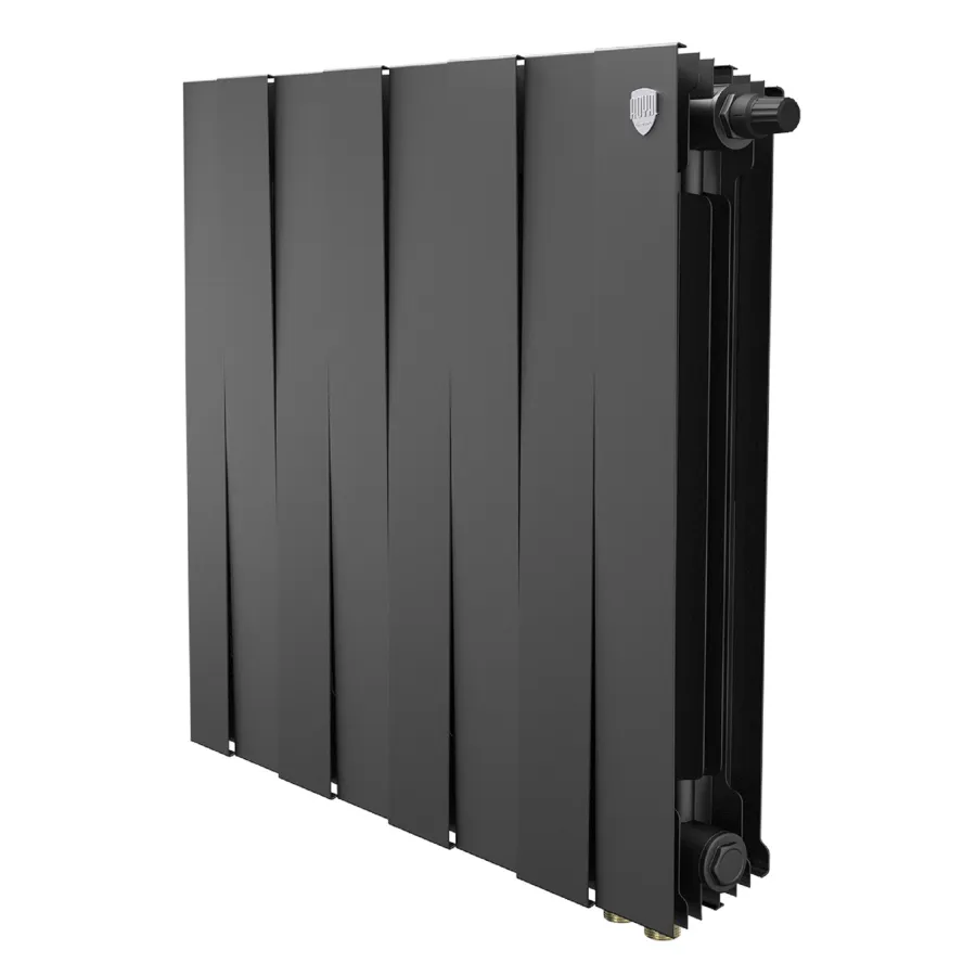 Радиатор биметаллический Royal Thermo PianoForte 500 Чёрный VR80 - 8 секц.