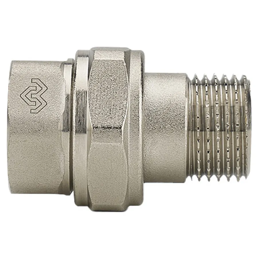 Разъемное соединение Varmega ВР-НР 1/2", с уплотнением o-ring, никелированное