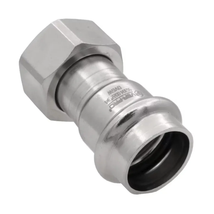 Соединитель VIEIR с накидной гайкой нерж. сталь 15×3/4" VER-PRO (80/5)