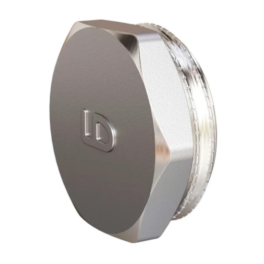 Пробка (в трубу) LD Pride DN40 (1 1/2") НР латунь никель в упаковке