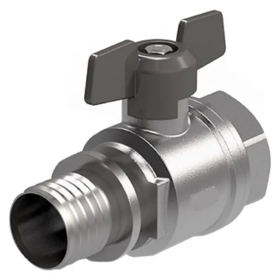 Кран шаровый Royal Thermo с аксиальным соединением ВР 20×3/4"