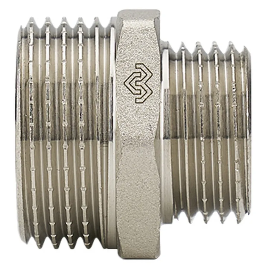Ниппель Varmega переходной 1" x 3/4", никелированный