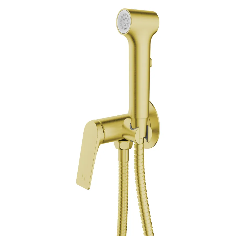 Гигиенический душ Azario Ларси со смесителем, скрытый монтаж, шланг 150 см, золото матовое (AZ-KFX49MG)