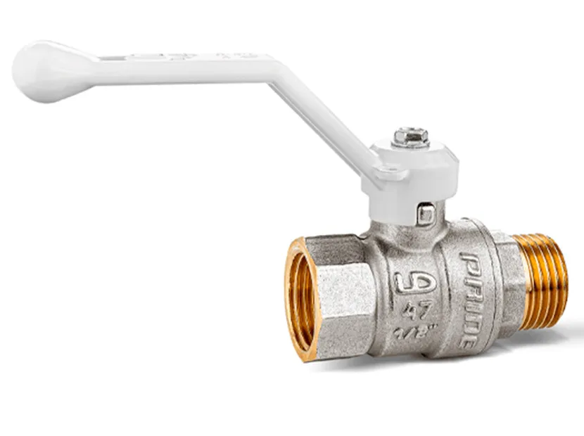 Кран шаровой латунный LD Pride 47.25.B-Н.Р (White) Ду 25 Ру 40 вн-нр, (рычаг)