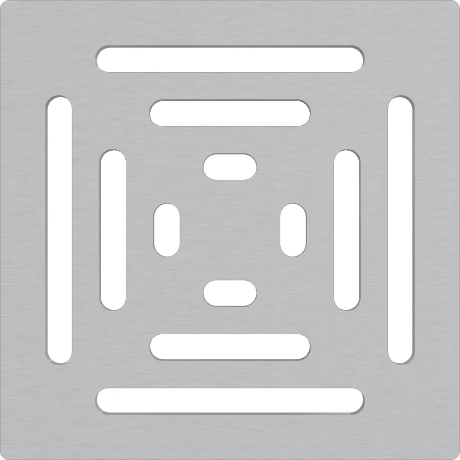 Решетка душевого трапа Alcadrain дизайнерская, из нержавеющей стали 102?102 мм (MPV012)