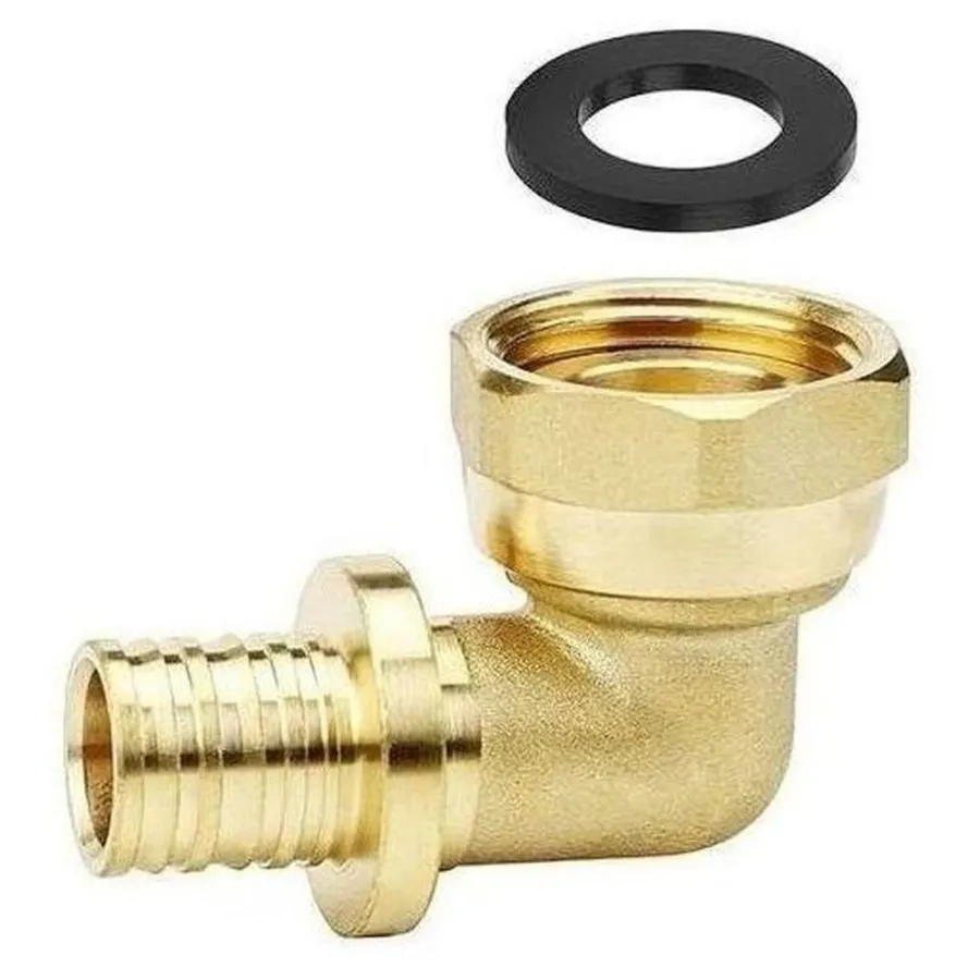 Угол VARMEGA Slide-fit 90 гр., ВР, 16x3/4", с накидн. гайкой, аксиальный, латунь, VM51912