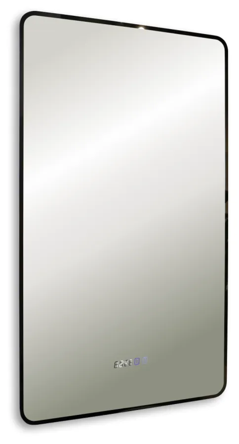 Зеркало AZARIO INCANTO-3 600х1000 часы, подогрев, подсветка с диммером, сенсорный выключатель (LED-00002537)